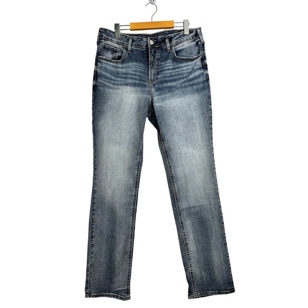 Silver Jeans Co Avery Straight Leg Jeans Medium Wash Blue Denim W34 L31 L94443E